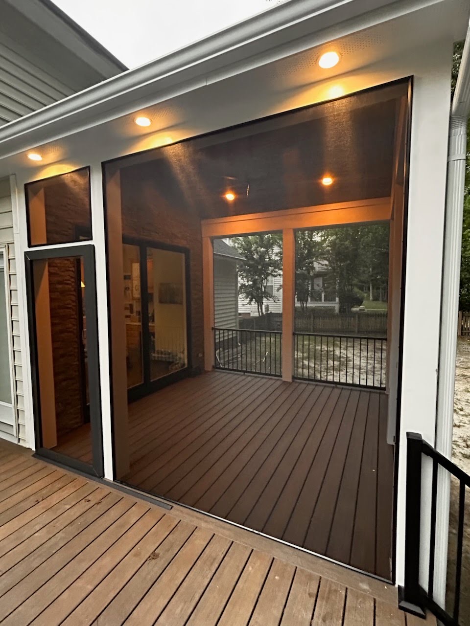 No-See-Um TuffScreen installed with a bronze ScreenEZE system for protection from smaller insects.